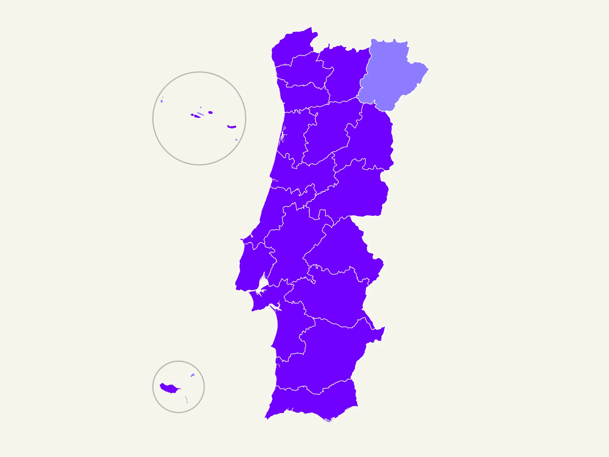 Portugal map hear brand